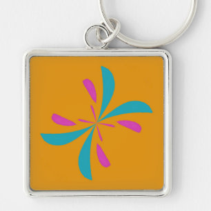 Porte-clés Abstrait simple Motif de vol papillon