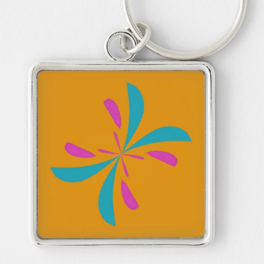 Porte-clés Abstrait simple Motif de vol papillon (Devant)