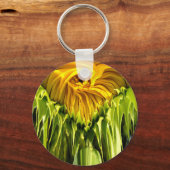 Porte-clés Abstrait tournesol rétro funky, géométrie effrayée (Recto)
