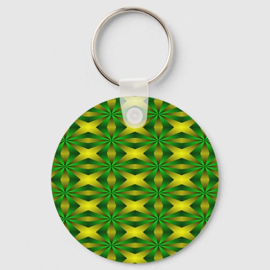 Porte-clés Abstrait vert et jaune (Recto)