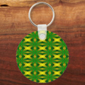 Porte-clés Abstrait vert et jaune (Recto)