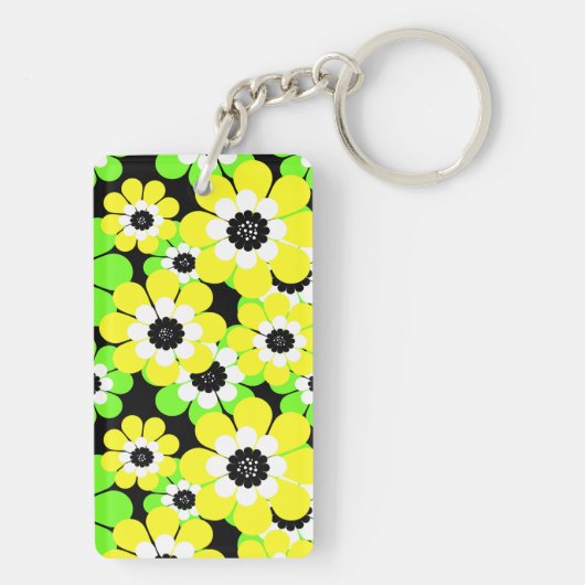 Porte-clés Abstrait vert jaune (Dos)