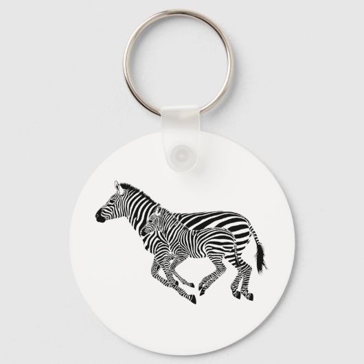 Porte-clés Abstrait Zebras mère et enfant (Recto)