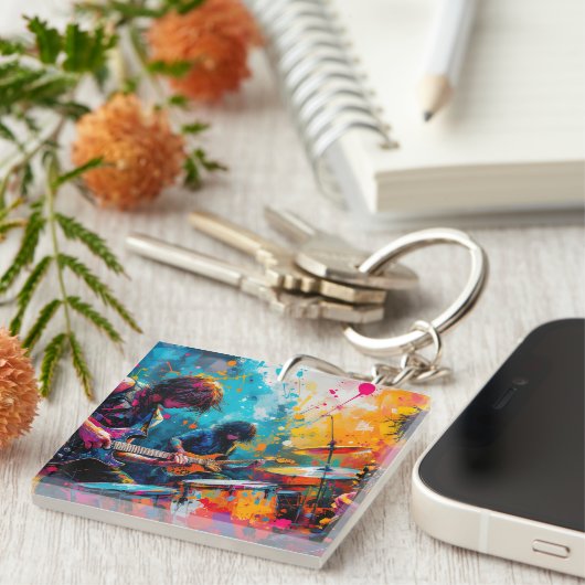 Porte-clés Abstraite bande de rock (Devant Droit)