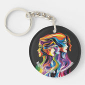 Porte-clés Abstraite couleur face à la Journée des Femmes | I (Devant)