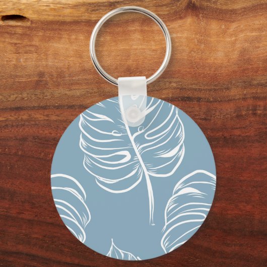 Porte-clés Abstraite Feuille Tropicale : Verdure transparente (Verso)