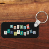 Porte-clés Acceptation de l'autisme | Arrière - plan noir (Recto)