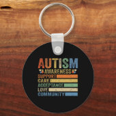 Porte-clés Acceptation des soins de sensibilisation sur l'aut (Recto)