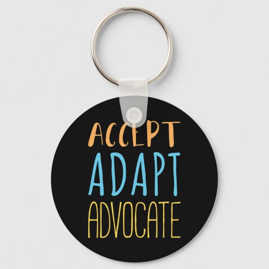 Porte-clés Accepter Adapt Advocate Handicap Comportement Ther (Recto)