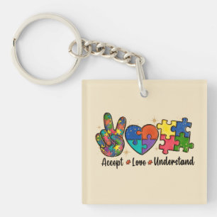 Porte-clés Accepter, aimer, comprendre la Sensibilisation sur