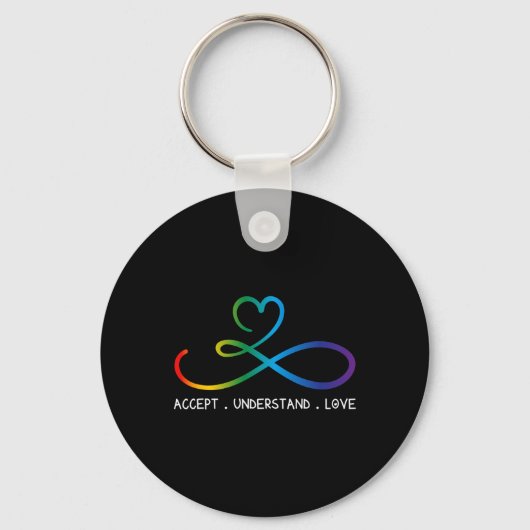 Porte-clés Accepter Comprendre Amour Neurodiversité Infinité (Recto)