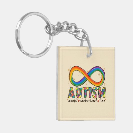 Porte-clés Accepter l'amour comprendre - Infinity Sensibilisa (Devant gauche)