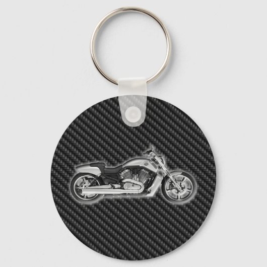 Porte-clés Accessoire de mode 3D Carbon Harley Motorcycle (Recto)
