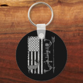 Porte-clés Accessoires de drapeau American Deer Hunter Bow Hu (Recto)
