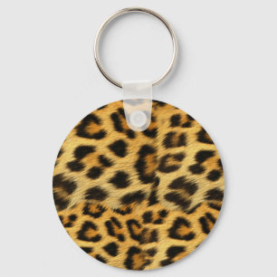 Porte-clés Accessoires d'impression de fourrure léopard réali
