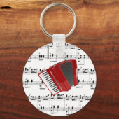 Porte-clés Accordéon rouge - Polka (Recto)
