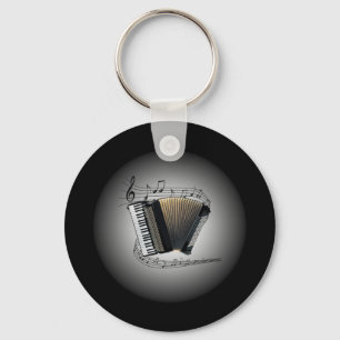 Porte-clés Accordion ~  Musical Globe ~ Musical Scale ~