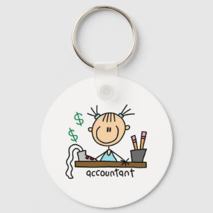 Porte-clés Accountant Stick Figure