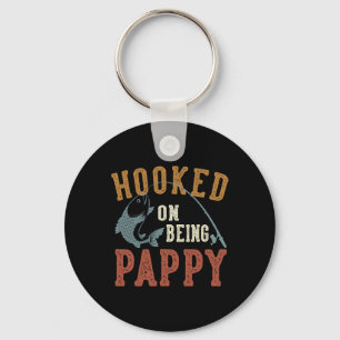 Porte-clés Accro au fait d'être Pappy Fête des Pères Pêche Pa
