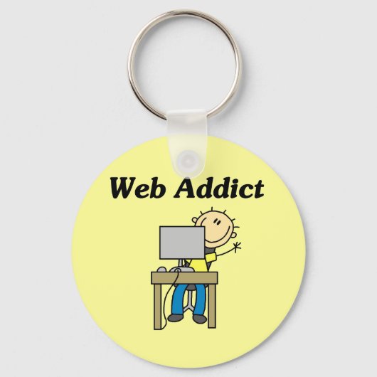 Porte-clés Accro du Web (Recto)