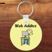 Porte-clés Accro du Web (Recto)