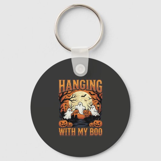 Porte-clés Accrochage Avec Mon Chéri Design De Fantôme D'Hall (Recto)