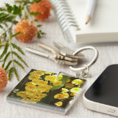 Porte-clés Accrocher les orchidées jaunes Fleurs tropicales (Devant Droit)