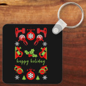 Porte-clés Accueil Amélioration Cadeaux de Noël (Verso)