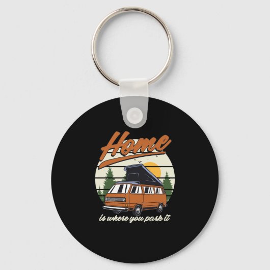 Porte-clés Accueil C'Est Là Que Vous Garez C Camping Camper T (Recto)