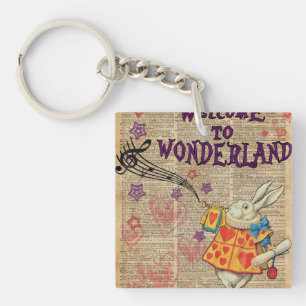 Porte-clés Accueil de lapin à. Alice au pays des merveilles
