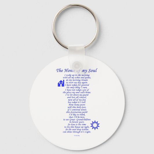 Porte-clés Accueil de mon âme (Recto)