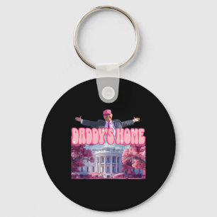 Porte-clés Accueil de papa Trump Pink Trump a gagné 2024 pren