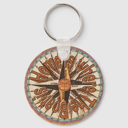 Porte-clés Accueil est là où se trouve le bateau, Nautical Se (Recto)