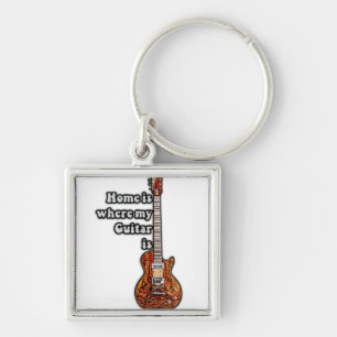 Porte-clés Accueil est où se trouve ma guitare. Guitare vinta