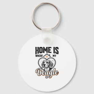 Porte-clés Accueil est où se trouve mon Beagle Design de chie