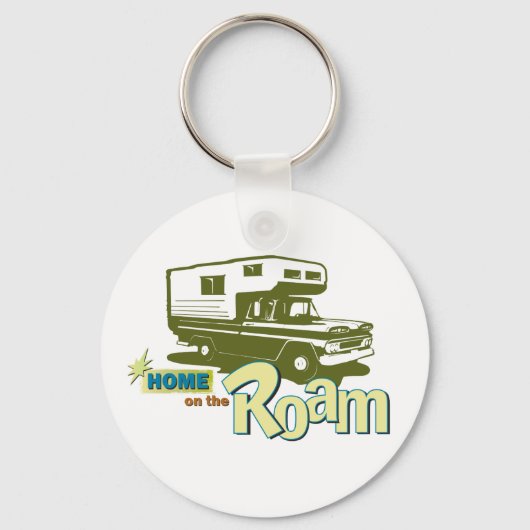 Porte-clés Accueil sur Roam retro camionnette camionnette cam (Recto)