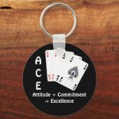 Porte-clés ACE Attitude + Engagement = Excellence (Recto)