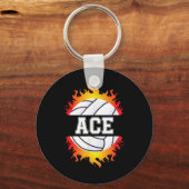 Porte-clés Ace Name Volley Player Boys Ball and Net Sport (Recto)