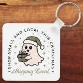 Porte-clés Acheter petit et local ce Noël écologique (Verso)