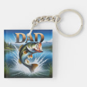 Porte-clés Achigan à grande bouche Papa (Dos)