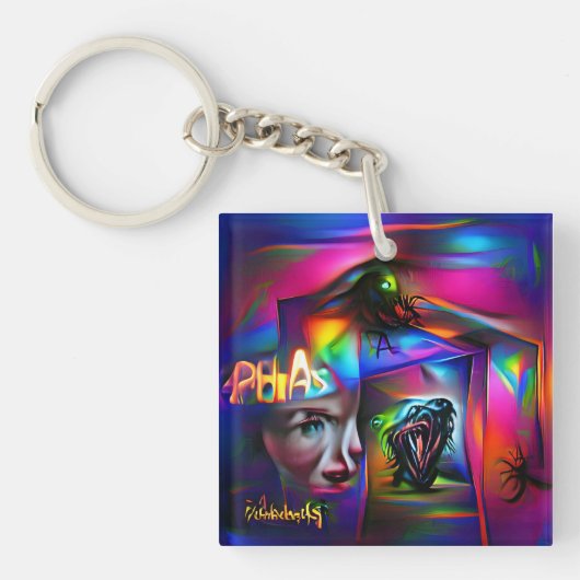 Porte-clés Achulophobie (Devant)