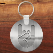 Porte-clés Acier à main de roche (Recto)