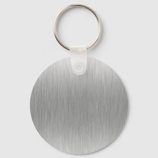 Porte-clés Acier inoxydable d'aluminium brossé Texté (Recto)