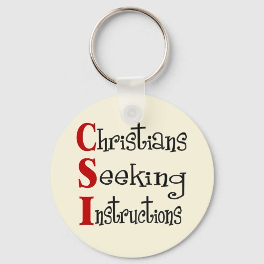 Porte-clés Acronyme chrétien CSI (Recto)