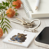 Porte-clés Acrylic Keychain – Leopard Logo | Instinct, Speed  (Devant Droit)