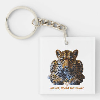 Porte-clés Acrylic Keychain – Leopard Logo | Instinct, Speed 