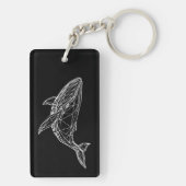 Porte-clés Acrylic Keychain Modern Geometric Whale (Dos)