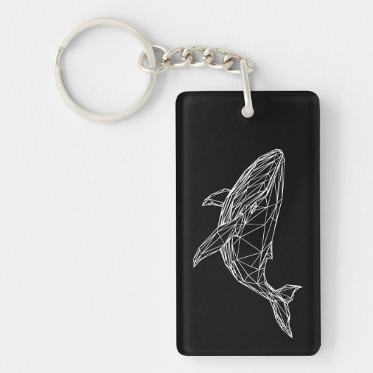 Porte-clés Acrylic Keychain Modern Geometric Whale (Devant)
