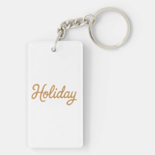 Porte-clés Acrylic Keychain, Rectangle (double-sided) (Dos)