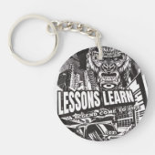 PORTE-CLÉS ACRYLIC LEGENDARY GORILLA LESSONS LEARN KEYCHAIN  (Devant)